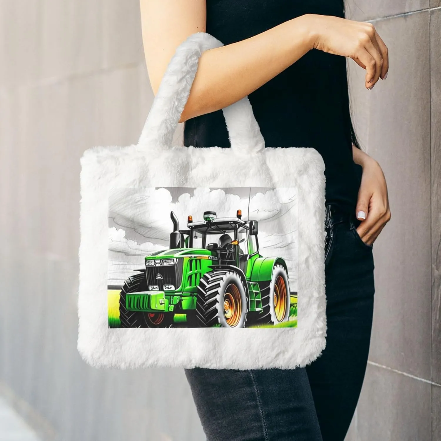 Women's Shoulder Handbags Fluffy Tote Bag Fashion Shoulder Bag for Women