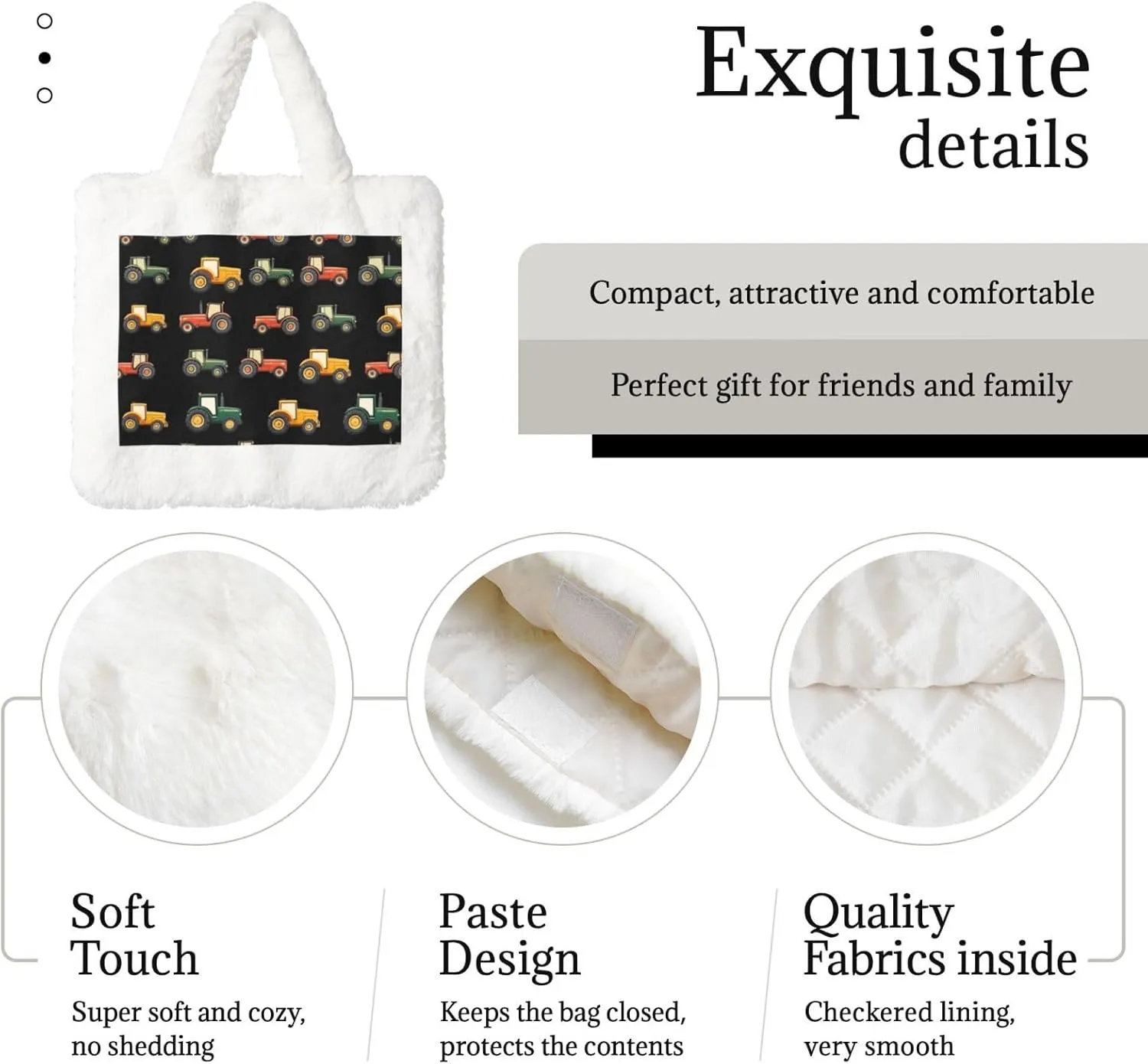Women's Shoulder Handbags Fluffy Tote Bag Fashion Shoulder Bag for Women