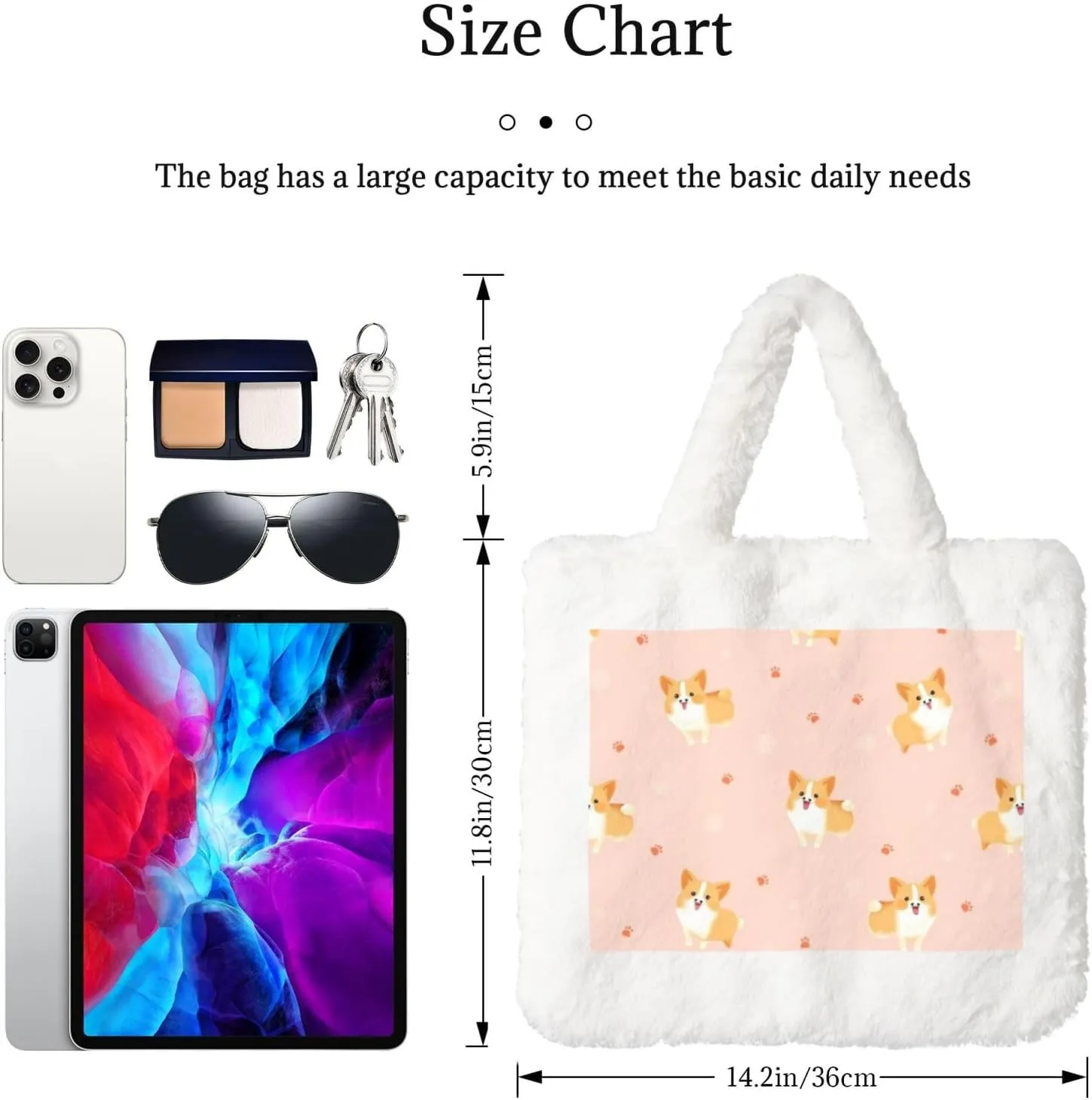 Women's Shoulder Handbags Fluffy Tote Bag Fashion Shoulder Bag for Women