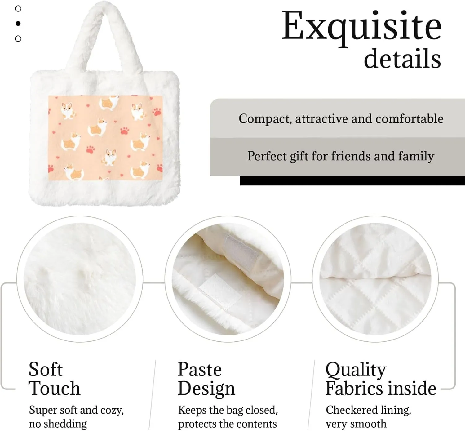 Women's Shoulder Handbags Fluffy Tote Bag Fashion Shoulder Bag for Women