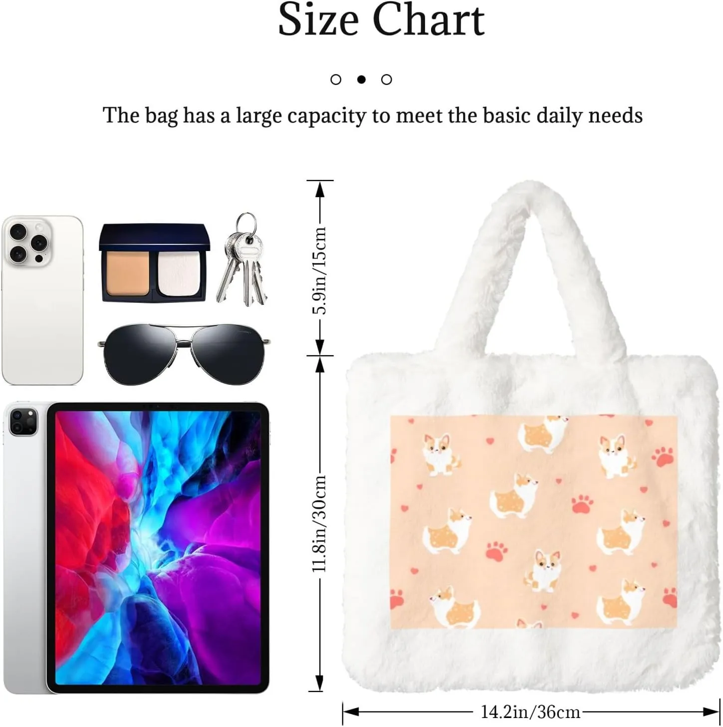 Women's Shoulder Handbags Fluffy Tote Bag Fashion Shoulder Bag for Women