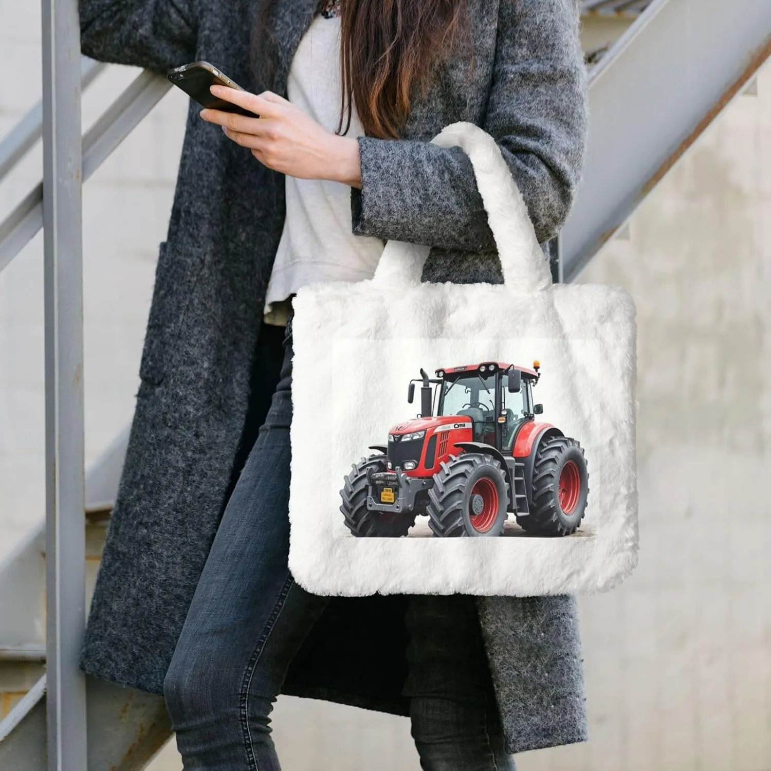 Women's Shoulder Handbags Fluffy Tote Bag Fashion Shoulder Bag for Women
