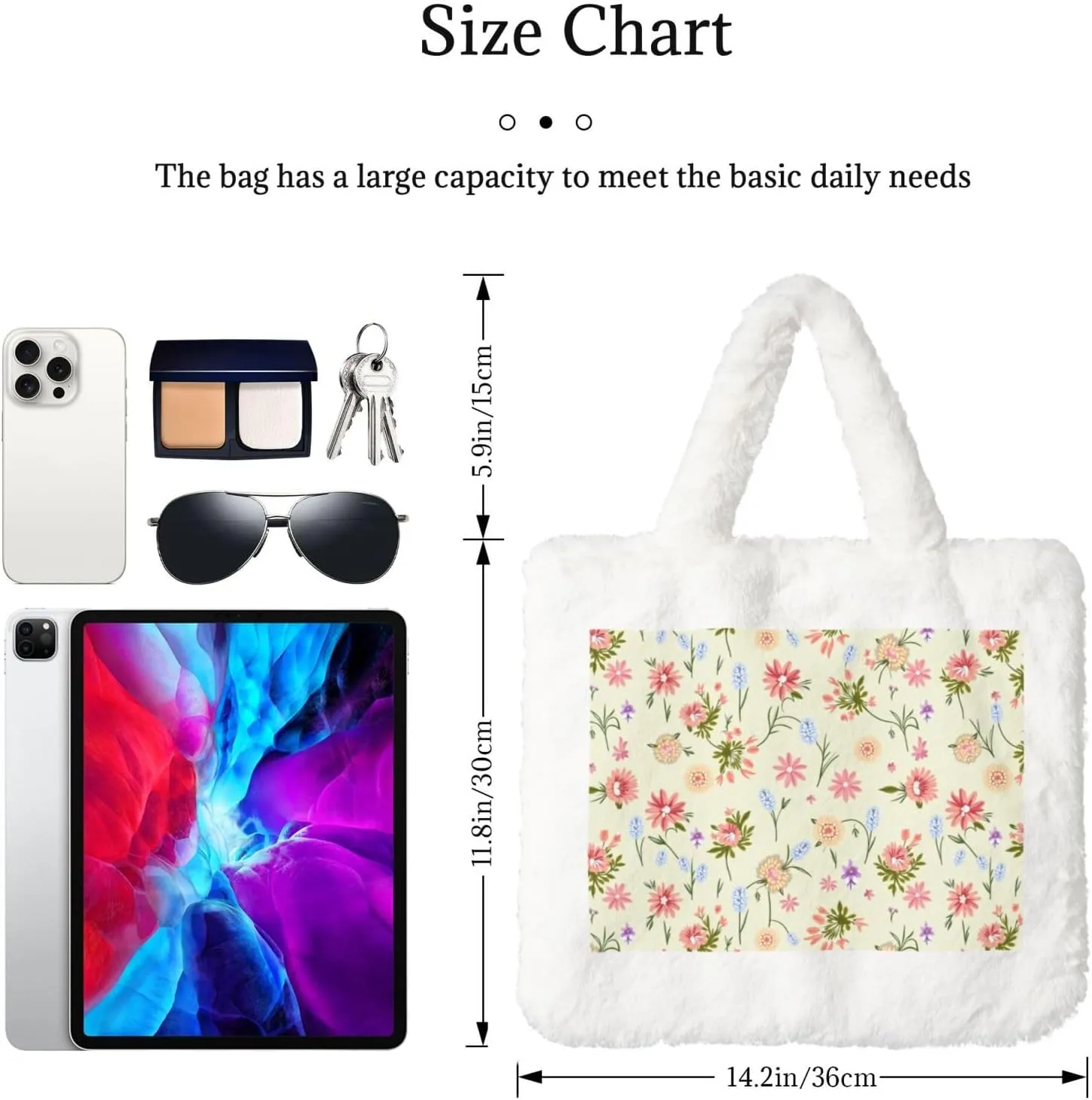 Women's Shoulder Handbags Fluffy Tote Bag Fashion Shoulder Bag for Women