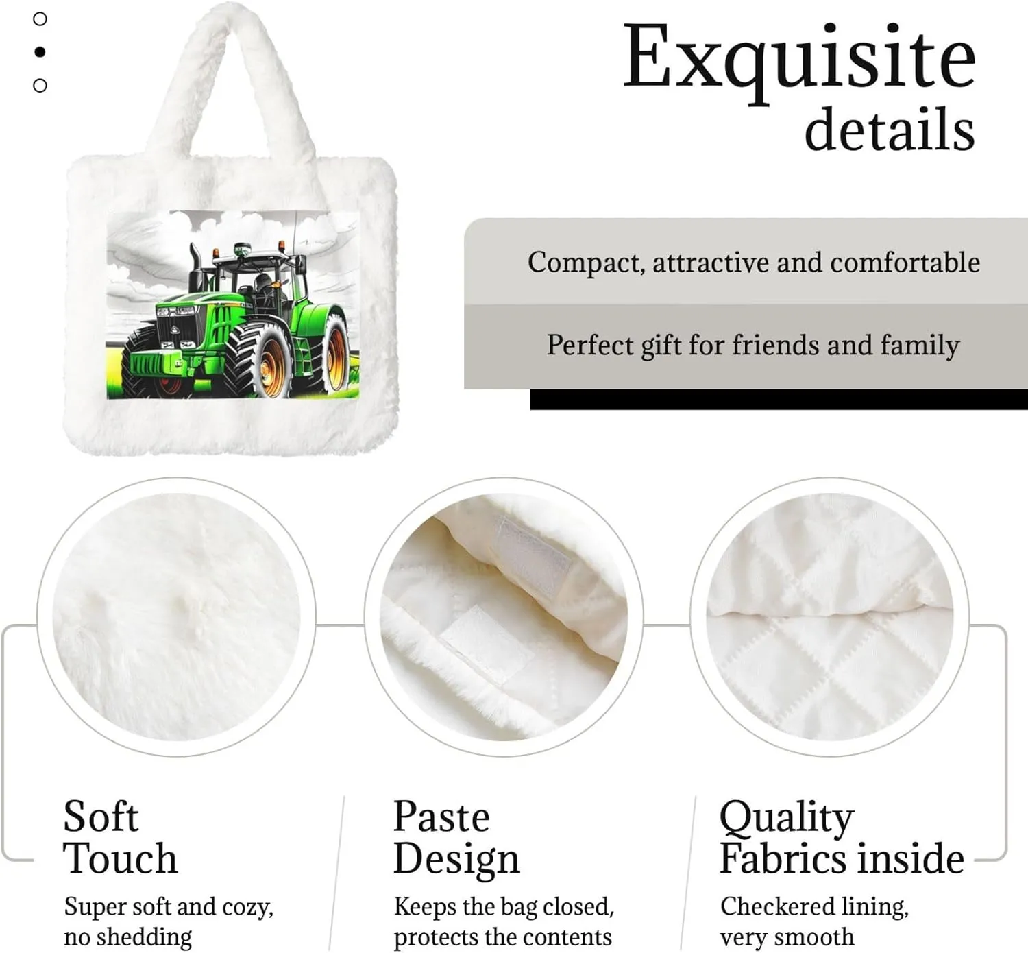Women's Shoulder Handbags Fluffy Tote Bag Fashion Shoulder Bag for Women