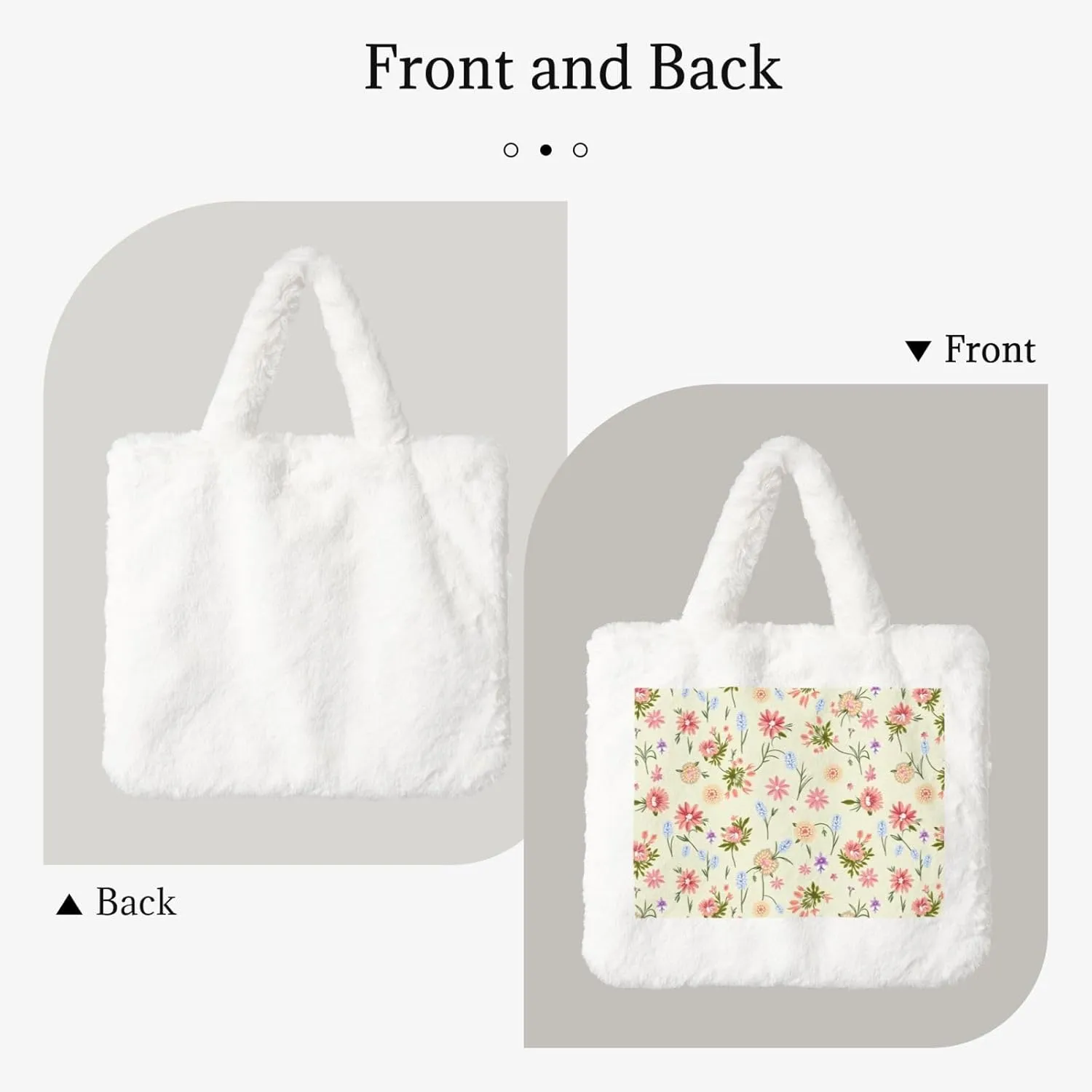 Women's Shoulder Handbags Fluffy Tote Bag Fashion Shoulder Bag for Women