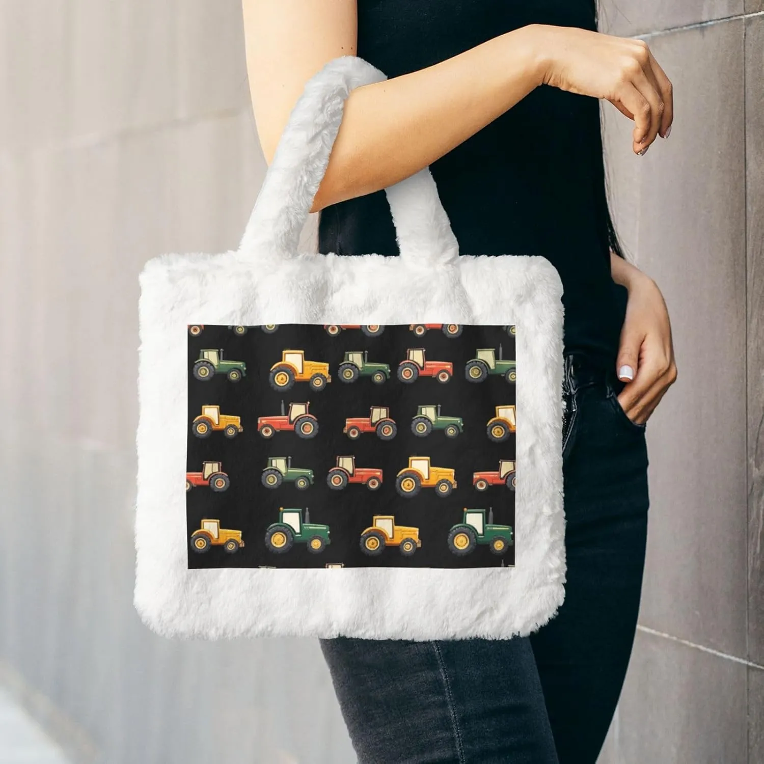 Women's Shoulder Handbags Fluffy Tote Bag Fashion Shoulder Bag for Women