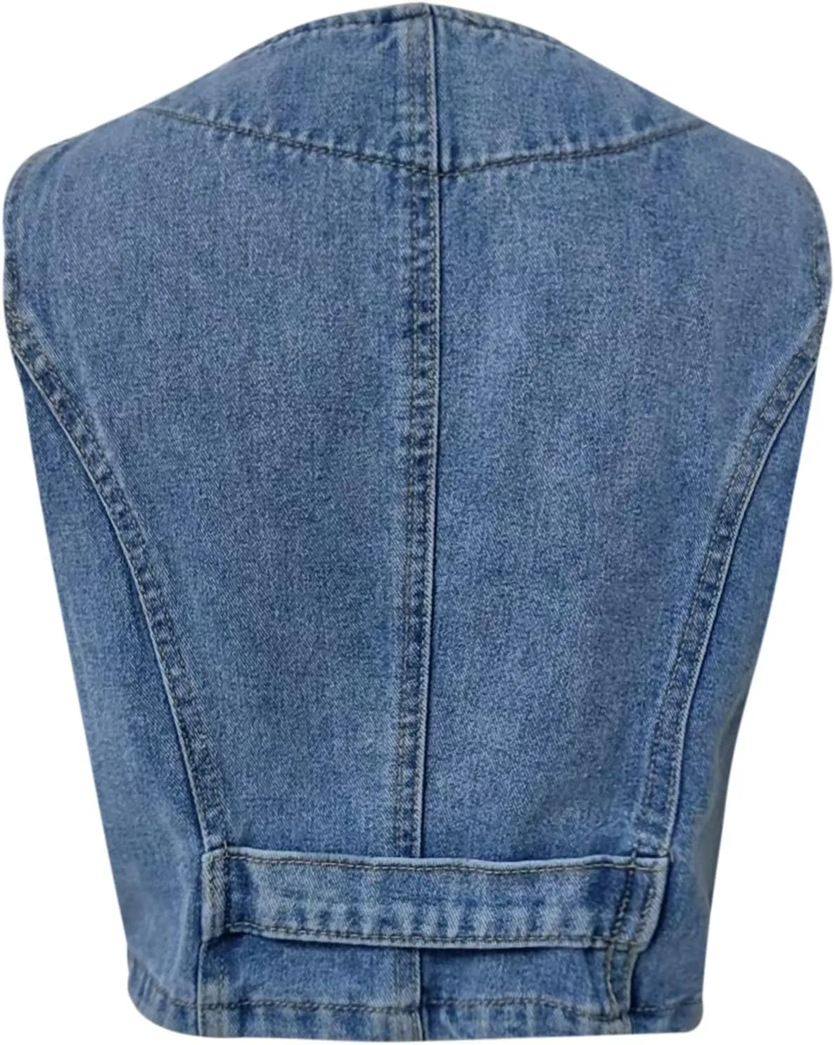 Womens Sleeveless Denim Vest V-Neck Button Down Jean Waistcoat Summer Jacket Crop Tops Western Trendy Outfits