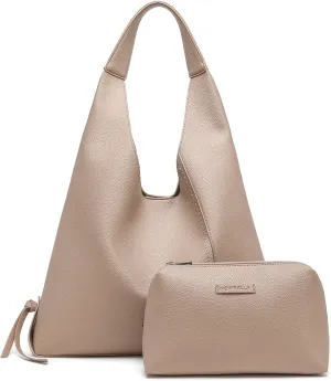 Women's Vegan Leather Hobo Shoulder Bag - Lightweight Spacious Handbag for Work Commute, Travel & Daily Use