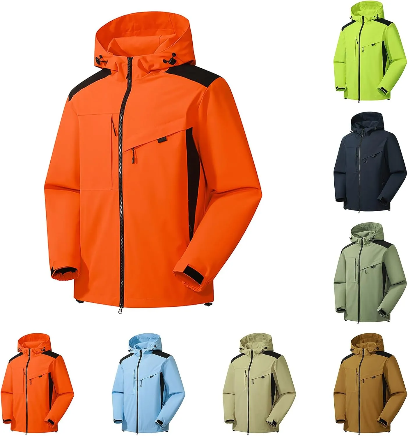 Womens Waterproof Rain Jacket Lightweight Windproof Raincoat Active Outdoor Hiking Trench Coats Windbreaker
