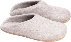 Wool Indoor Slippers - Natural Organic Wool, Genuine Leather Sole, Handmade in Nepal - Cozy, Warm, Soft, Unisex Non-Slip House Shoes for Men & Women - Perfect for Winter Comfort