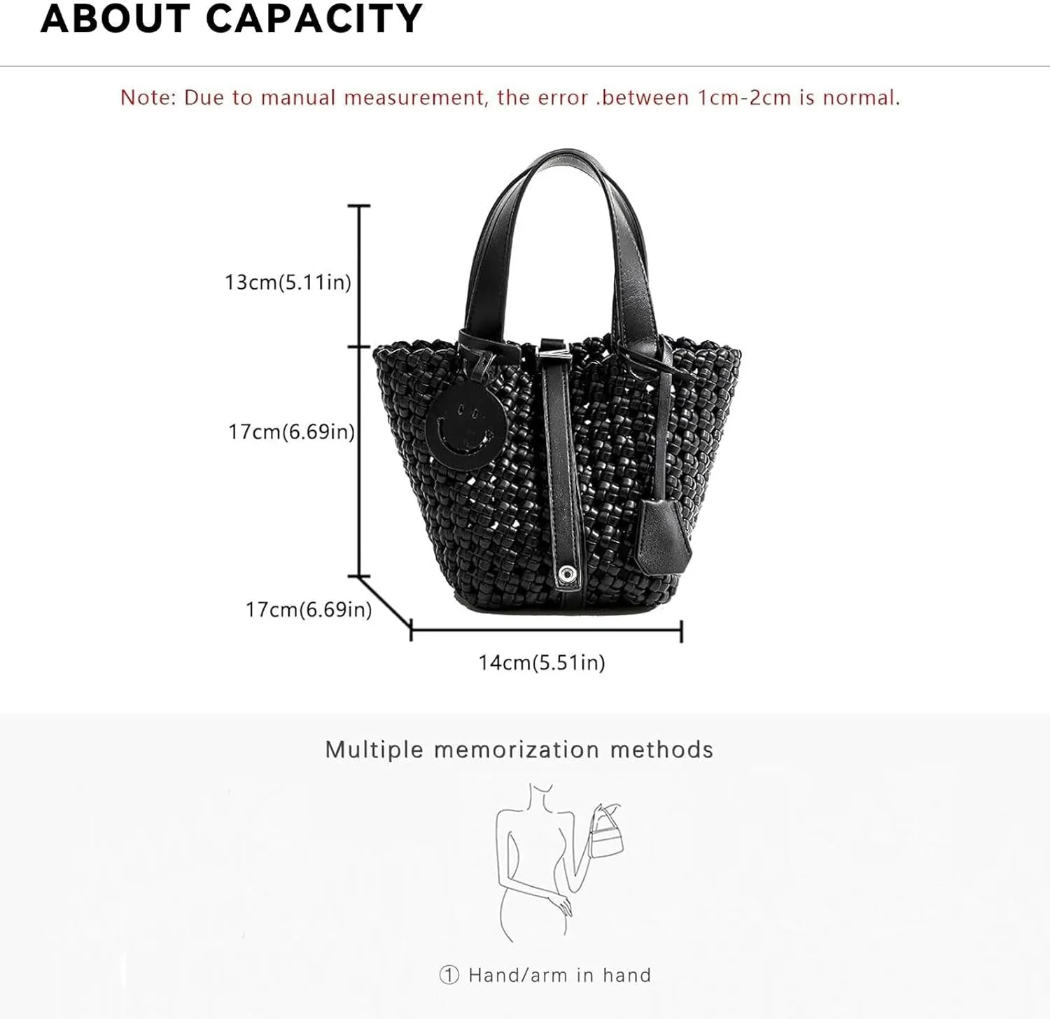 Woven Handbags for Women Top Handle Satchel Handbag Basket Bucket Bag Small Woven Tote Bag Hobo Purses