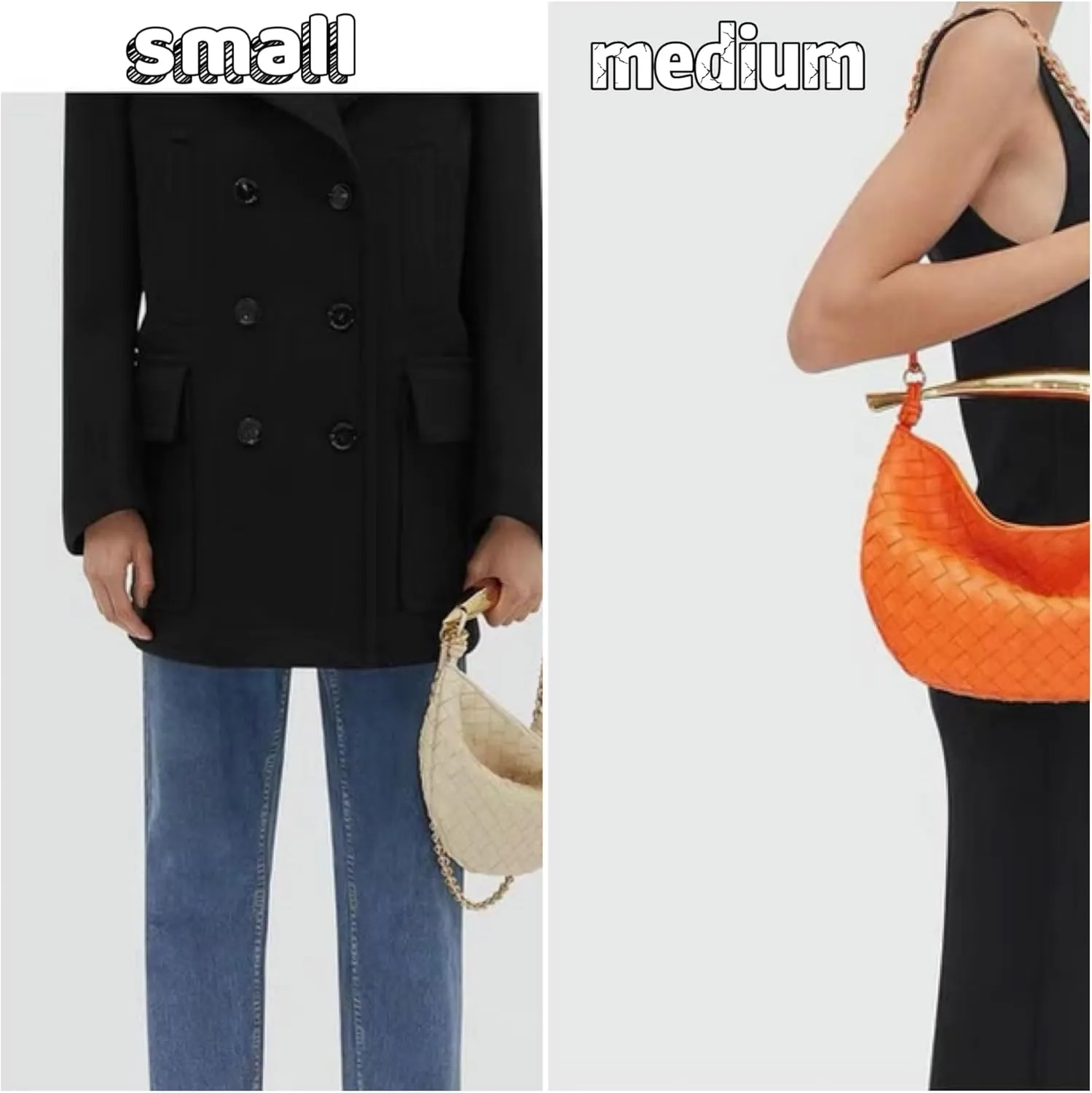 Woven leather chains, dumpling buns, metal handles, handbags, women's wallets, homeless people's bags, and knotted