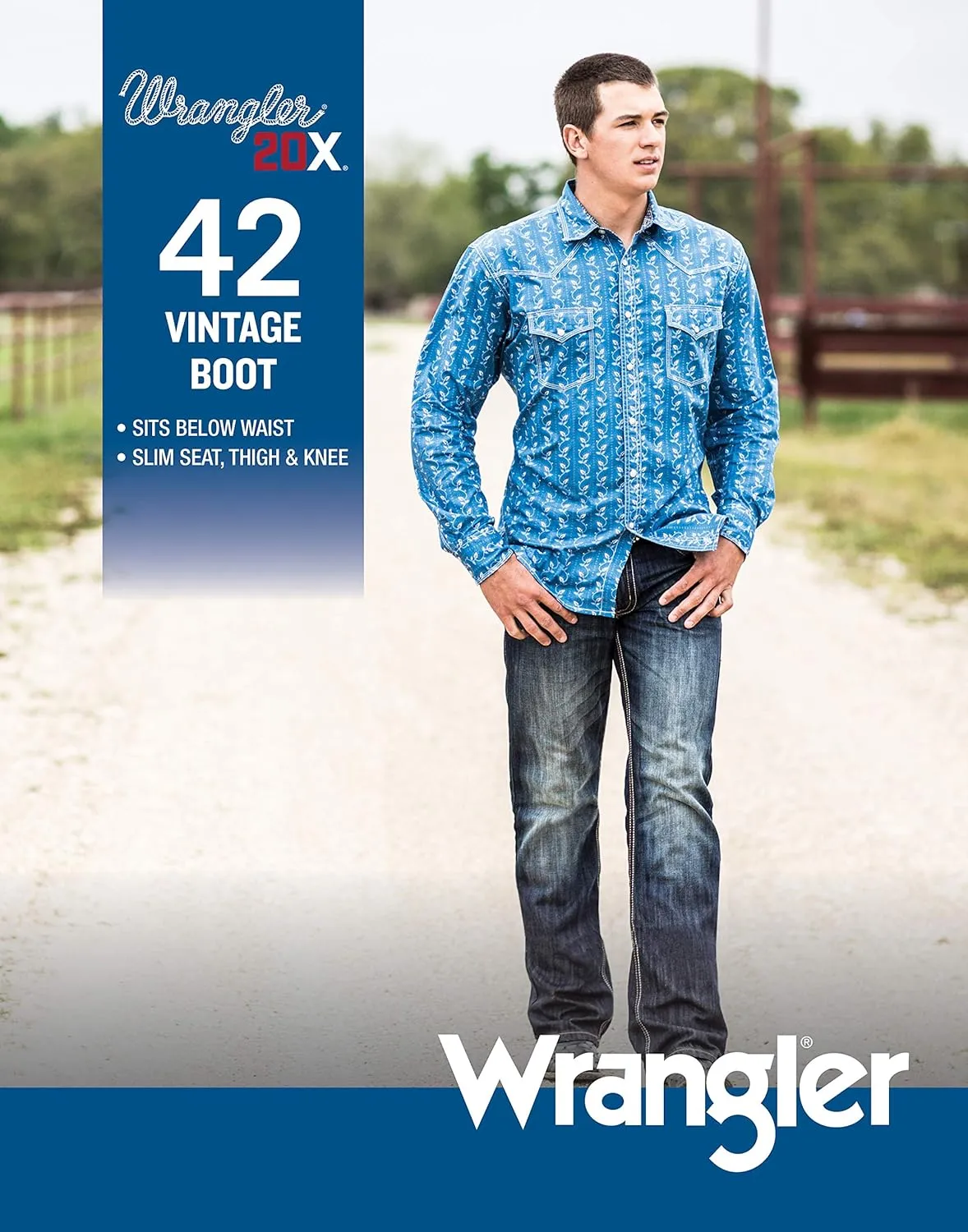 Wrangler Men's 20X No. 42 Vintage Bootcut Jeans
