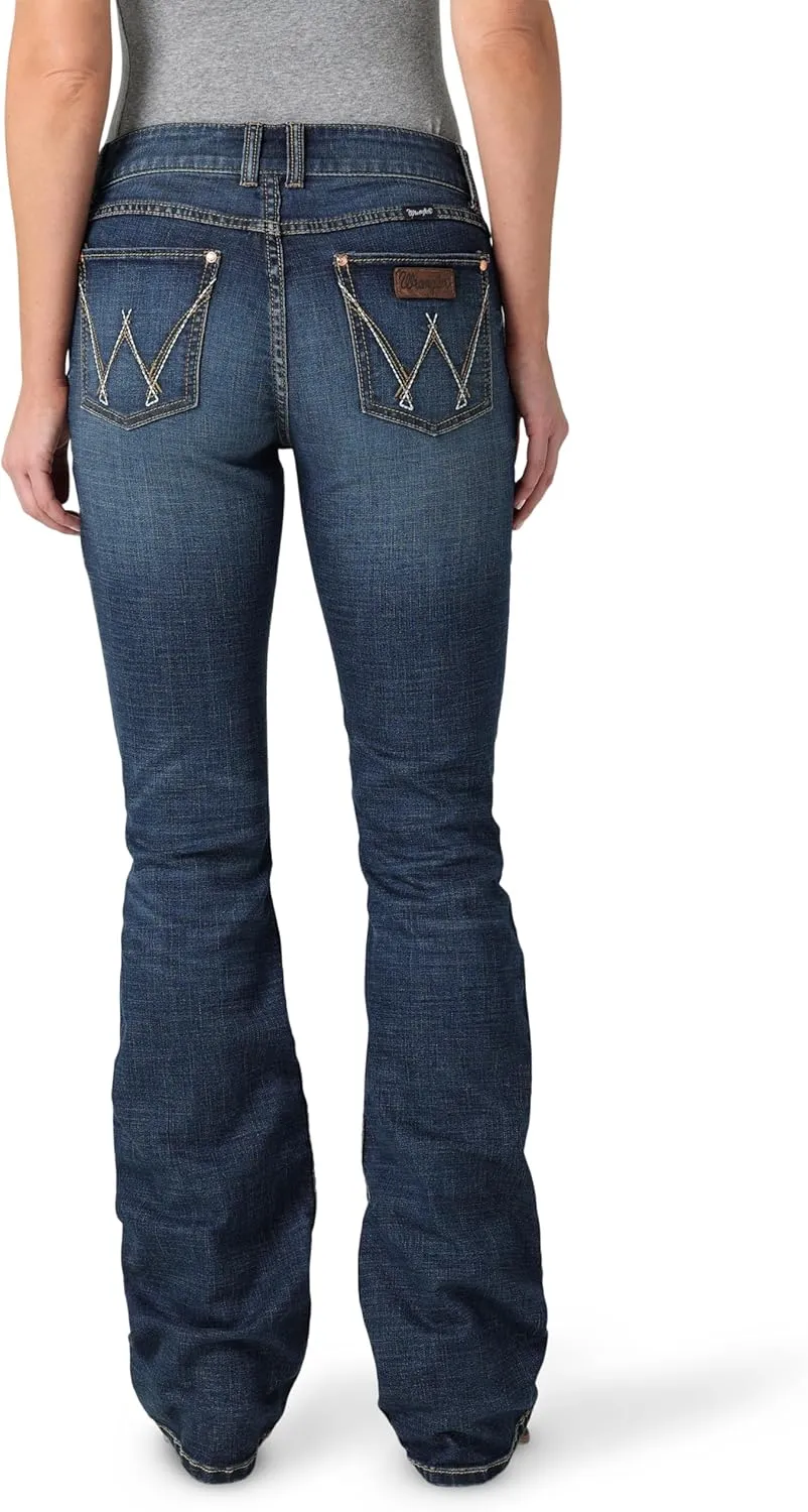 Wrangler Women's Retro Mae Rise Stretch Boot Cut Jeans