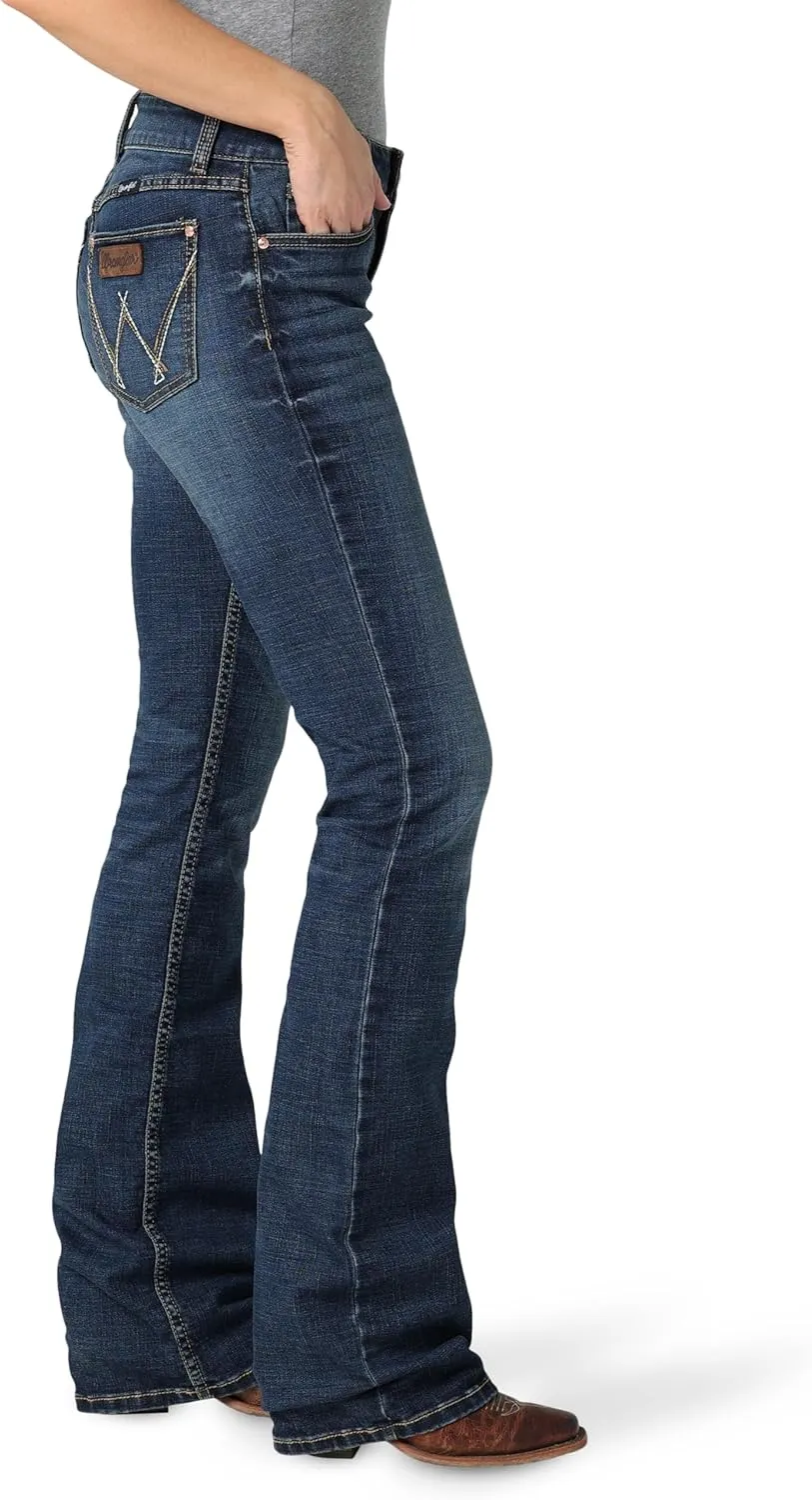 Wrangler Women's Retro Mae Rise Stretch Boot Cut Jeans
