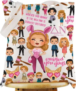 WZMPA Elle Woods Tote Bag Musical Gifts Movie Reusable Grocery Bag Elle Woods Merchandise
