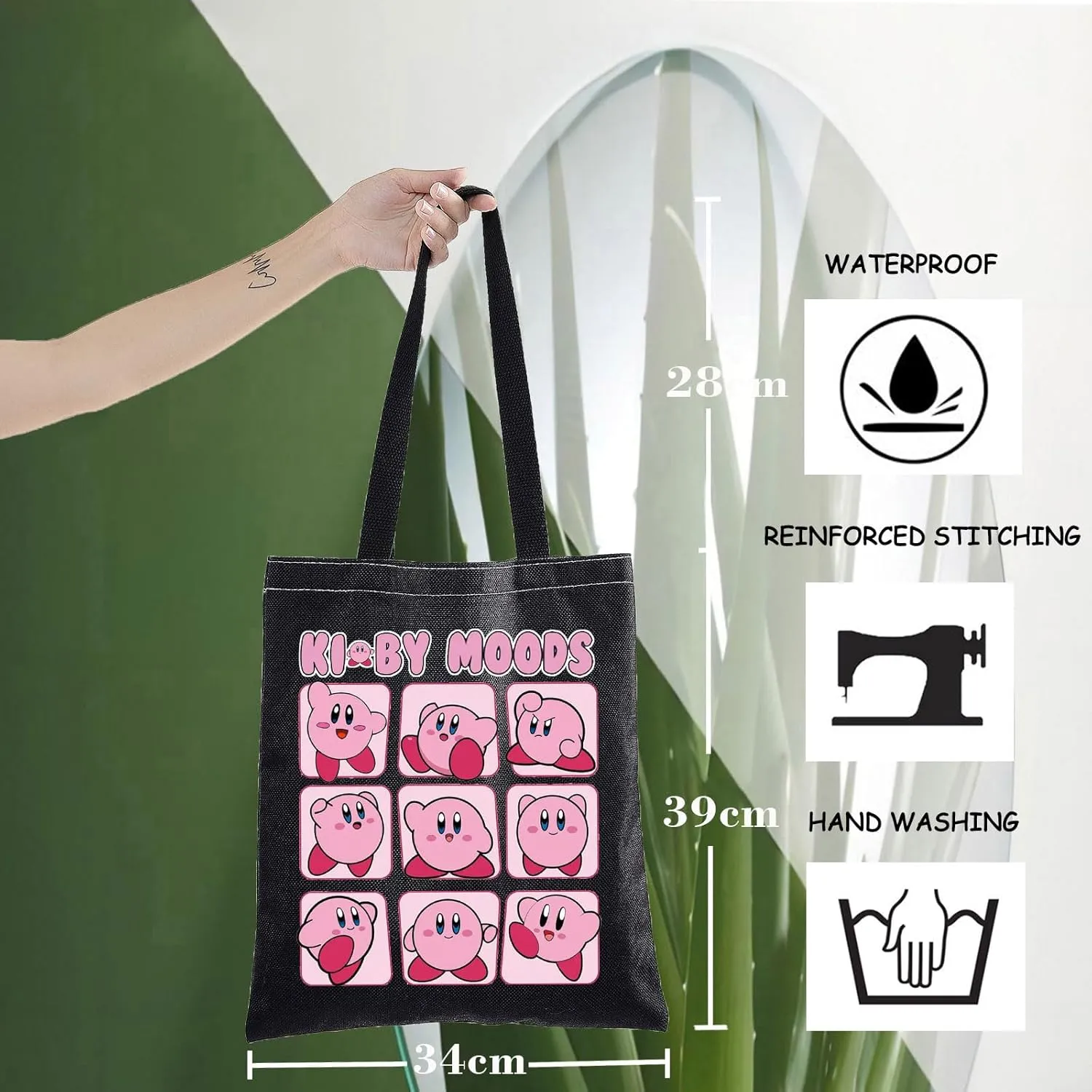 WZMPA Kawaii Tote Bag Game Lover Gift Reusable Grocery Bag Merchandise