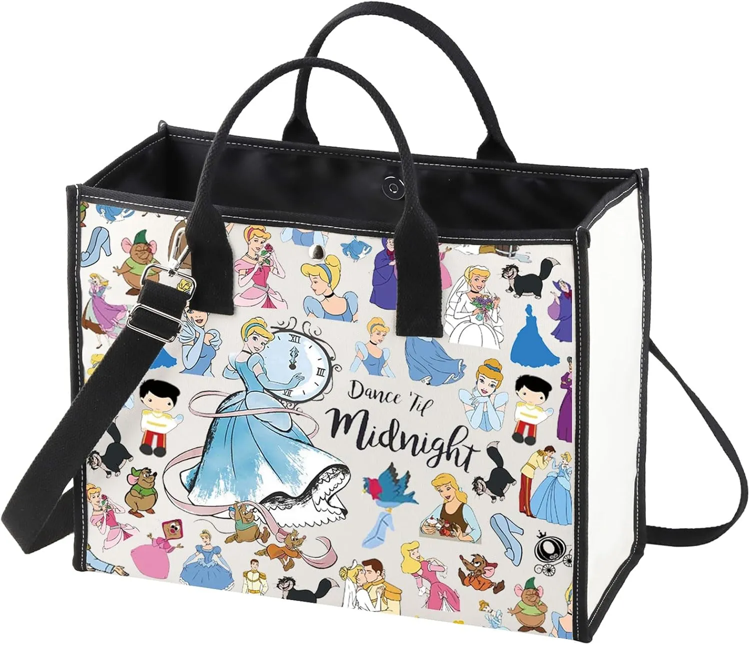 WZMPA Magical Princess Tote Bag Cartoon Rat Fans Gifts Dance Until Midnight Scullery Maid Shoulder Bag Fairy Tales Merch