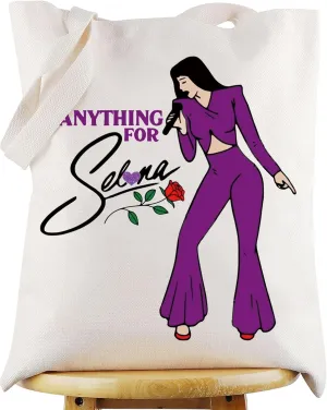 WZMPA Singer Album Tote Bag Singer Musical Gift Singer Lyric Reusable Grocery Bag Concert Fans Merchandise