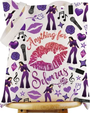 WZMPA Singer Album Tote Bag Singer Musical Gift Singer Lyric Reusable Grocery Bag Concert Fans Merchandise