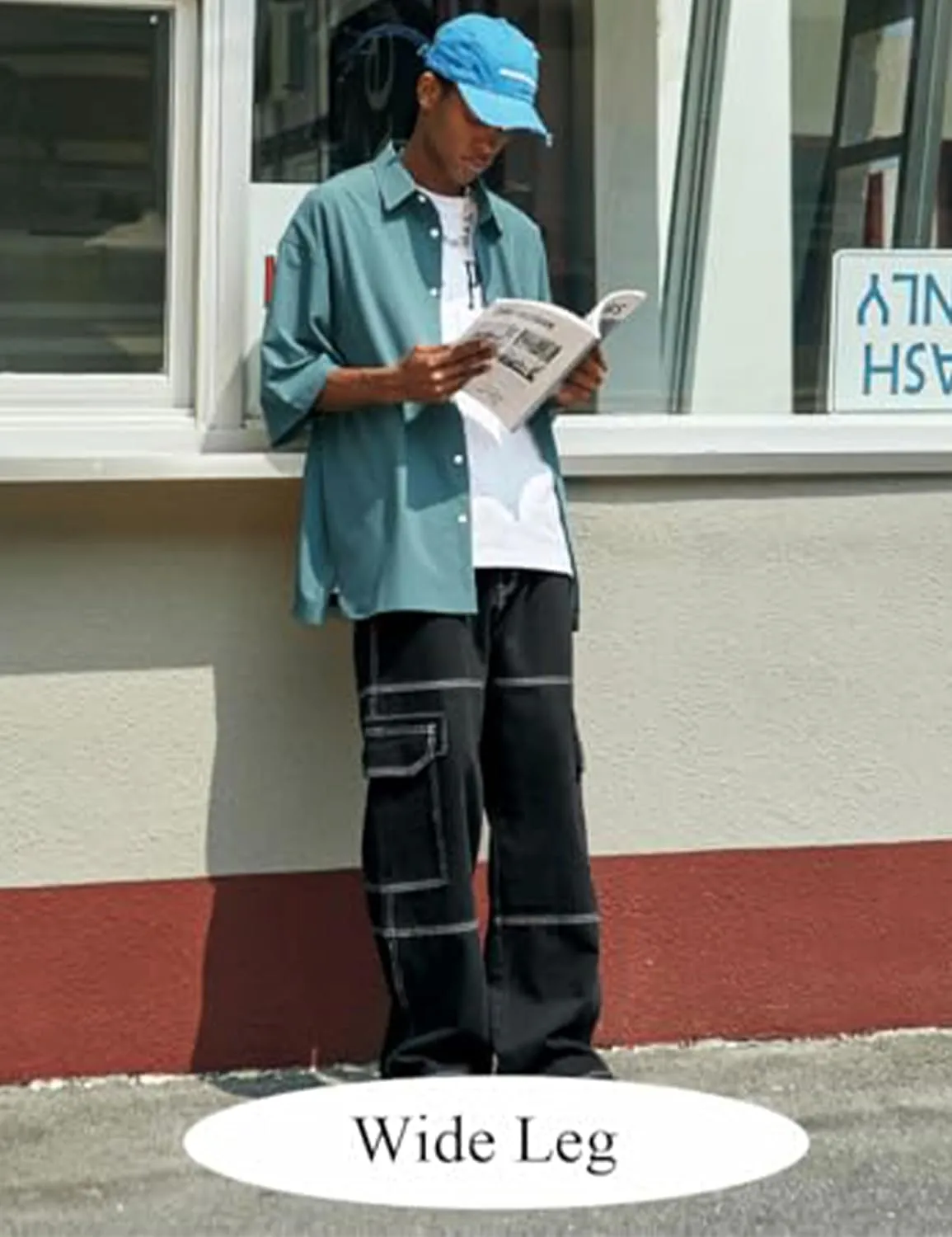 Y2k Cargo Jeans Men Grunge Baggy Jeans Hip Hop Skater Pants Wide Leg Jnco Jeans Skateboard Denim Pants
