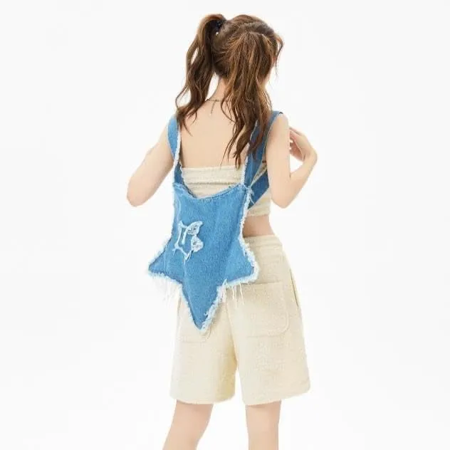 Y2k Crossbody Bag Star Shape Harajuku Street Style 2000s Designer Vintage Aesthetic Shoulder Bag Strap Girls Kawaii Bag