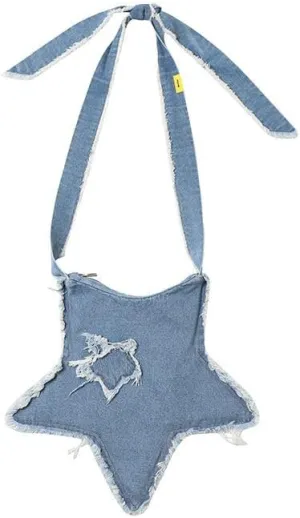 Y2k Crossbody Bag Star Shape Harajuku Street Style 2000s Designer Vintage Aesthetic Shoulder Bag Strap Girls Kawaii Bag