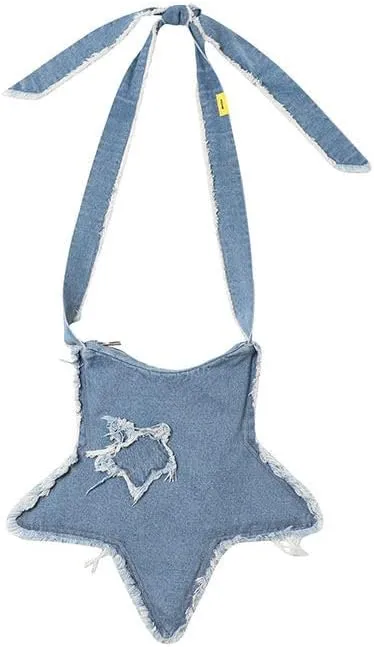Y2k Crossbody Bag Star Shape Harajuku Street Style 2000s Designer Vintage Aesthetic Shoulder Bag Strap Girls Kawaii Bag