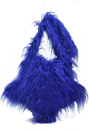 Y2K Furry Purse Star Shaped Heart-shaped Shoulder Bag Faux Fur Pentagram Handbag Fluffy Tote Plush Bag for Women