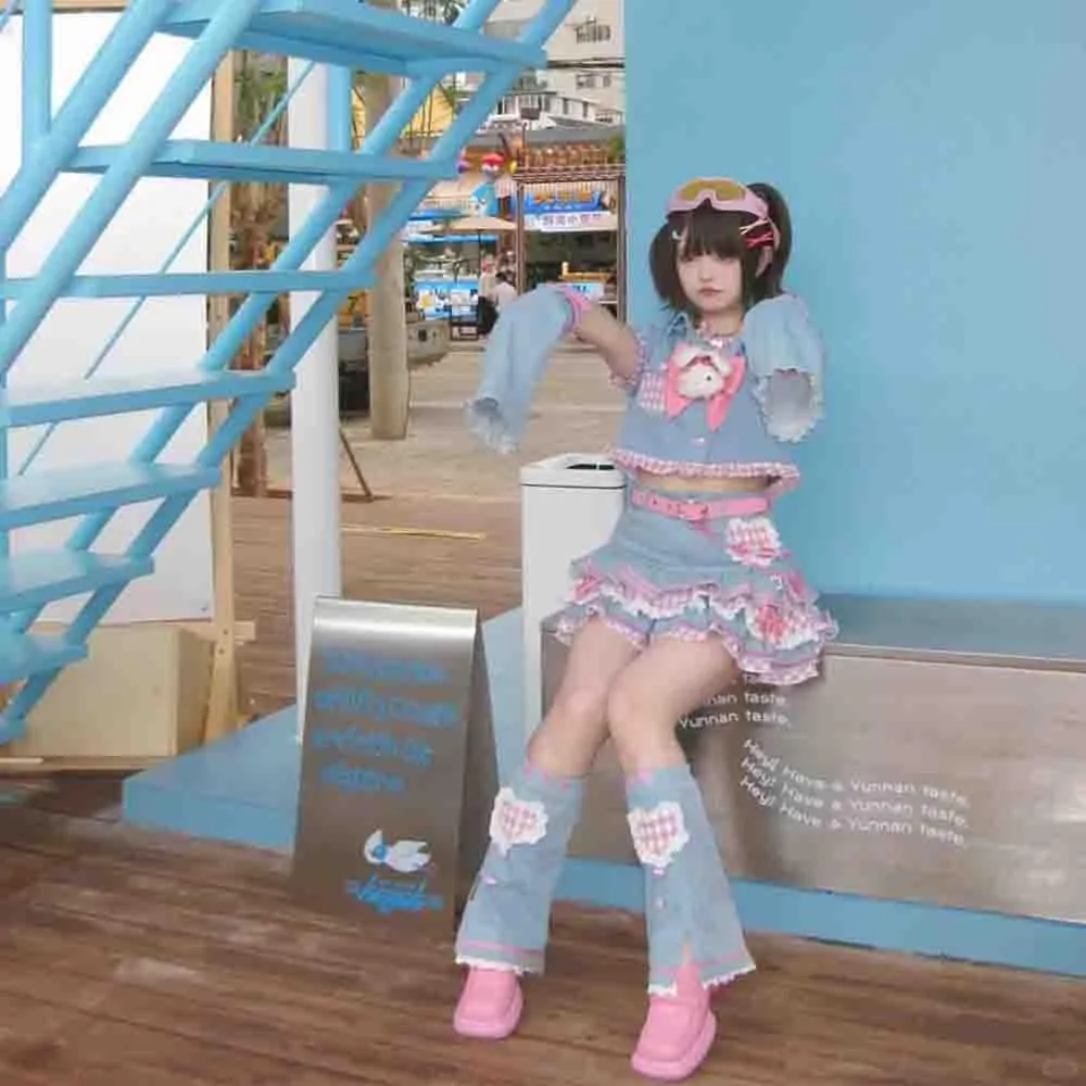 Y2K Mini Skirt, Women's Mini Slim fit Short Skirt, Women's Trumpet Pleated Mini Denim Skirt Cake Mini Skirts