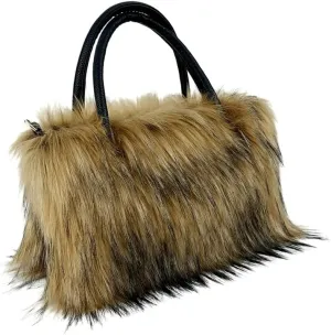 Y2k Purse Hobo Bags for Women Faux Fur Purse Large Capacity Tote Bag Women's Top-handle Handbags Satchel Crossbody Bag