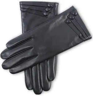 YISEVEN Women's Winter Driving Touchscreen Leather Gloves Wool Lined Buttoned Cuff