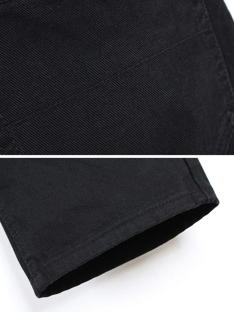 Ylingjun Mens Baggy Hip Hop Jeans Casual Loose Fit Embroidered Skateboard Denim Pants