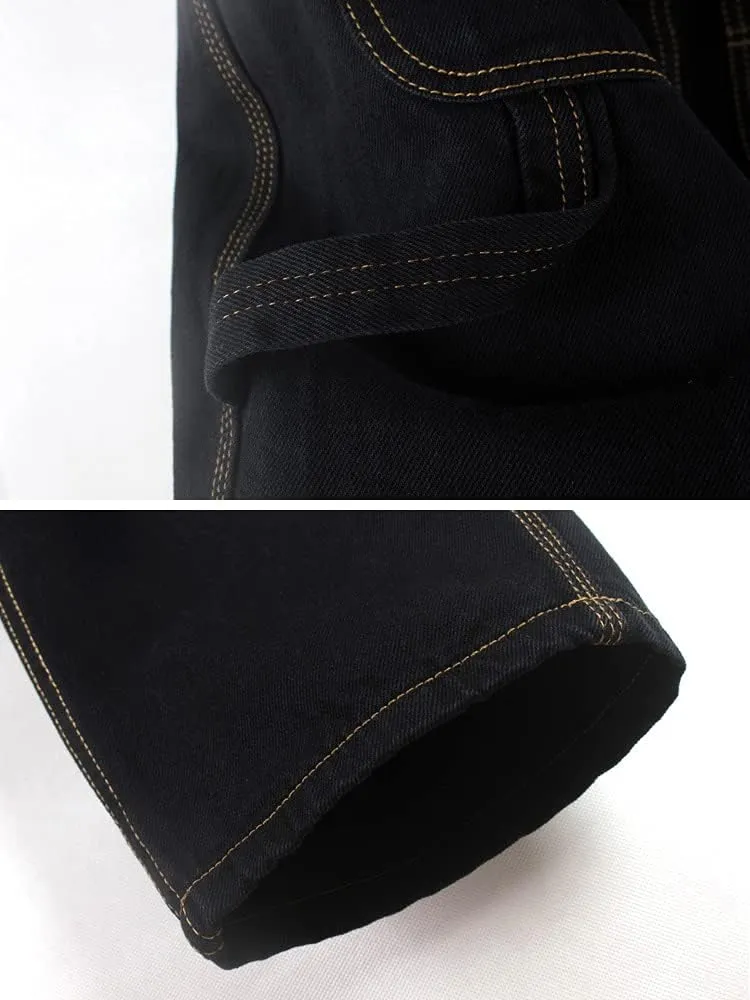Ylingjun Mens Baggy Hip Hop Jeans Casual Loose Fit Embroidered Skateboard Denim Pants