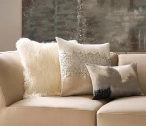 Z Gallerie Soft Throw Pillow, Linen Decorative Cushion for Sofa Bedroom Living car, 22" x 22", White