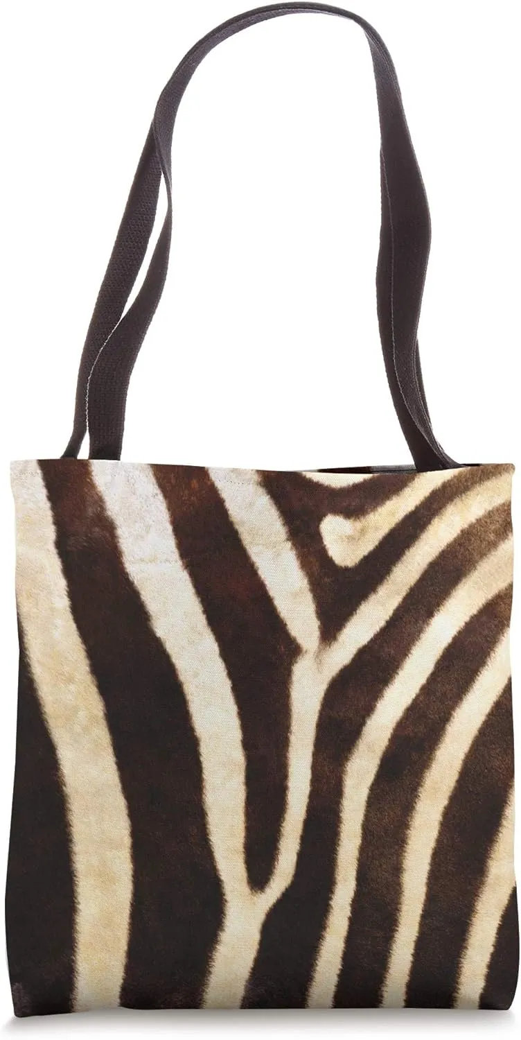 Zebra Skin Faux Fur Photograph Tote Bag